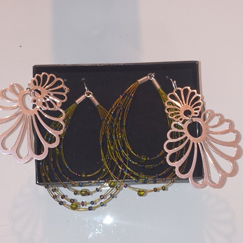 Two Pair Of Elegant Can't Bead It Earrings